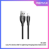 REMAX RC-160i Lesu Pro Series 2.1A USB to Lightning Charging Data Cable (2.1A) - Black